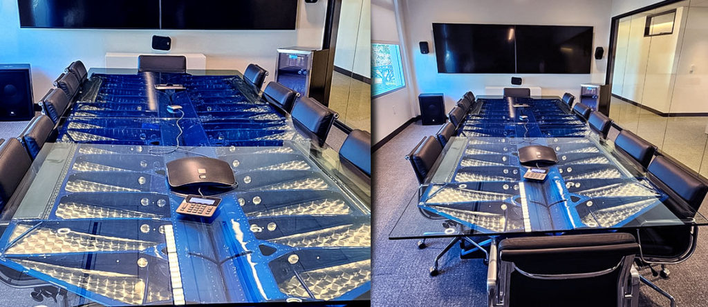 Beech 18 Elevator Conference Table Install